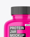 Glossy Protein Jar Mockup