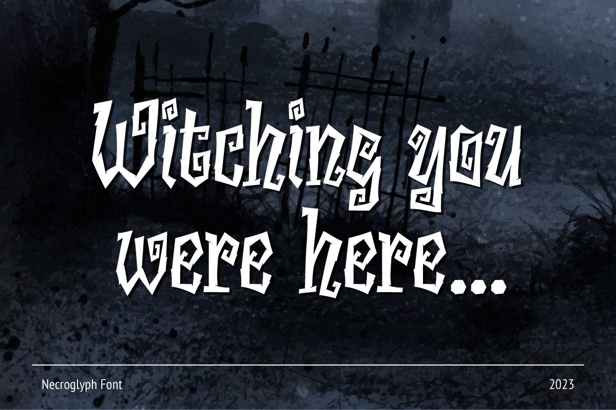 Necroglyph - Spooky Font Necroglyph - Spooky Font