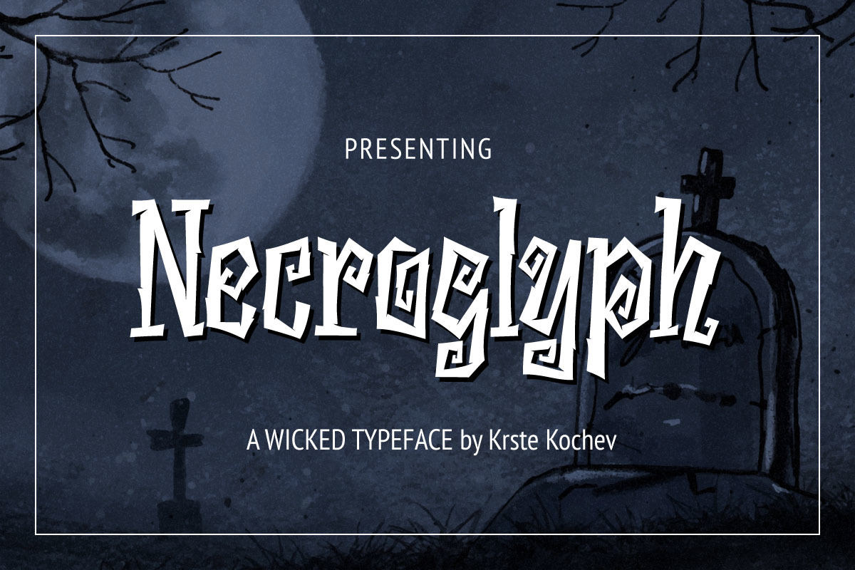 Necroglyph - Spooky Font Necroglyph - Spooky Font