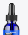 Two Blue Glass Dropper Bottles Mockup Two Blue Glass Dropper Bottles Mockup