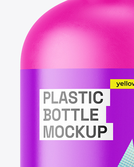 Matte Plastic Bottle with Pump Mockup