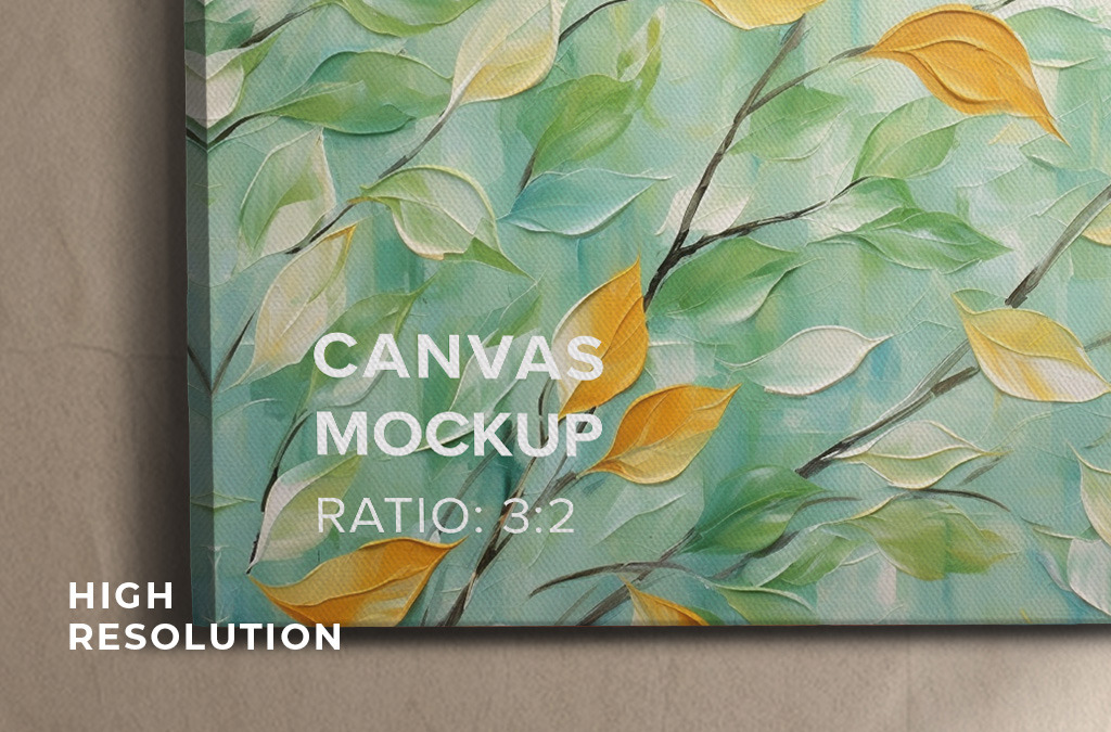 Hung Canvas Mockup Pack 02 - Scandinavian Living Room