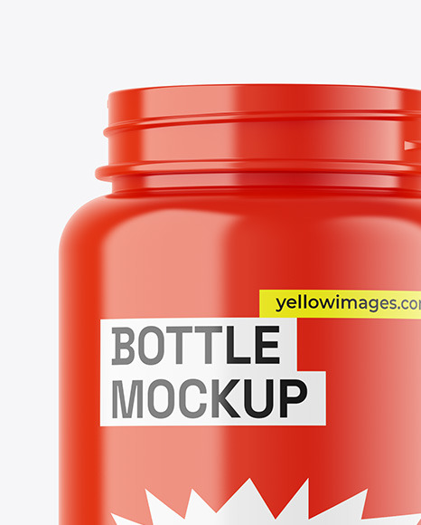 Glossy Bottle Mockup