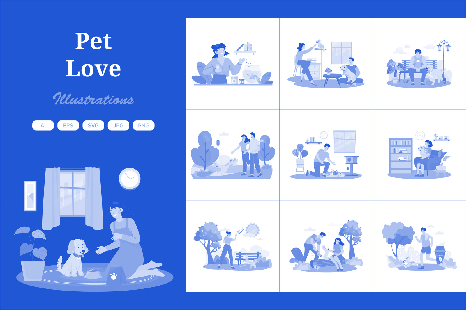 M694_Pet Love Illustration Pack M694_Pet Love Illustration Pack