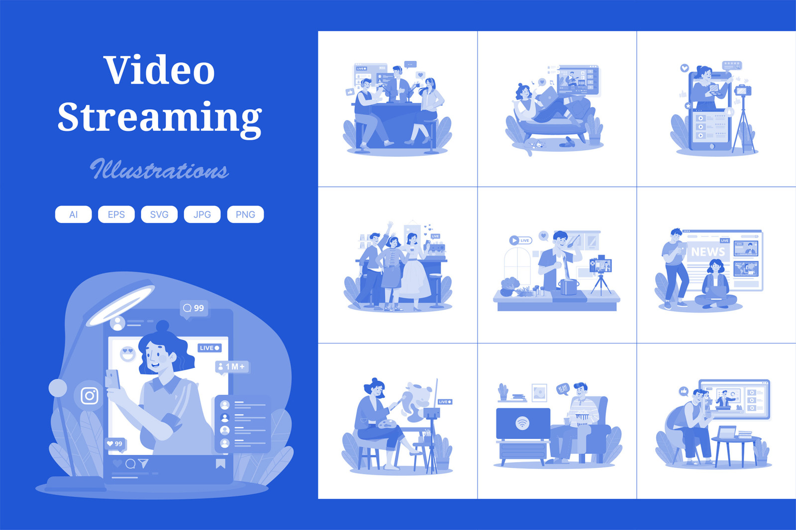 M698_Video Streaming Illustration Pack 2