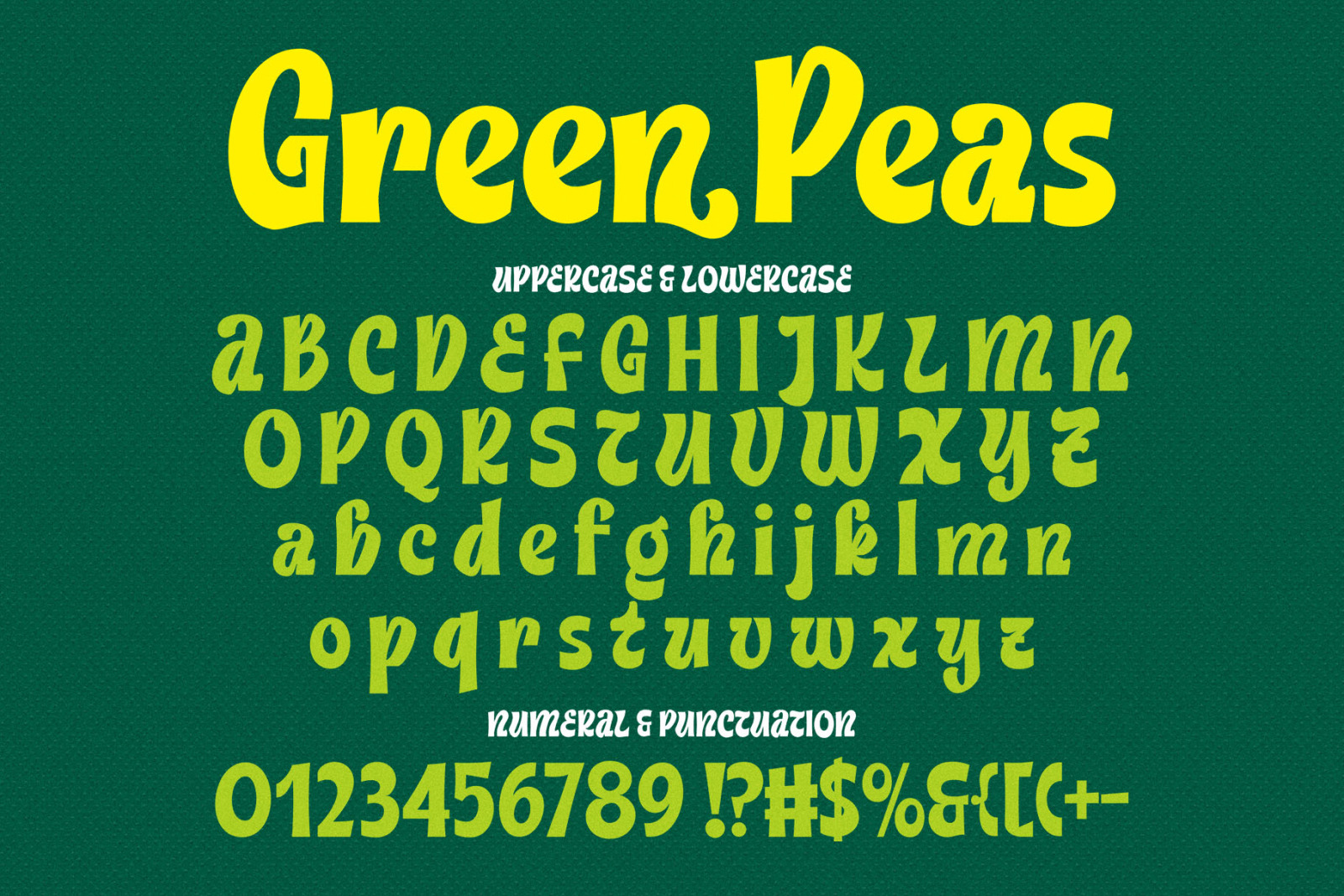 Green Peas - Decorative Font