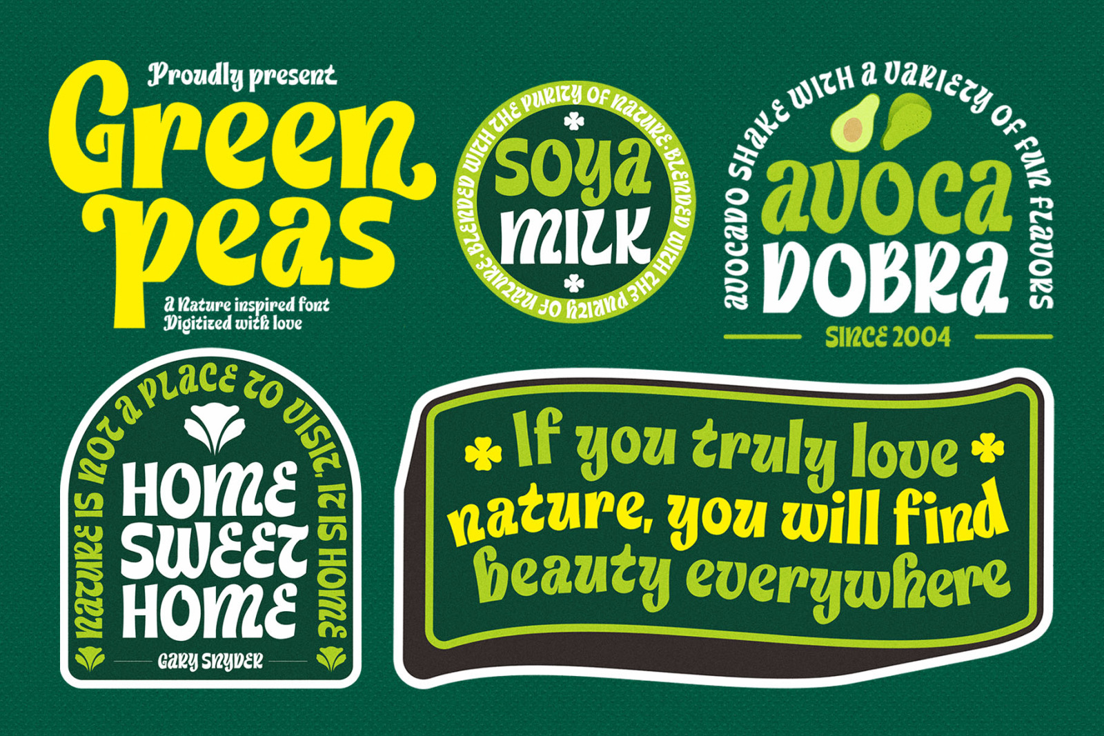 Green Peas - Decorative Font