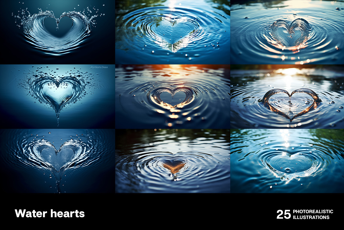 Water hearts