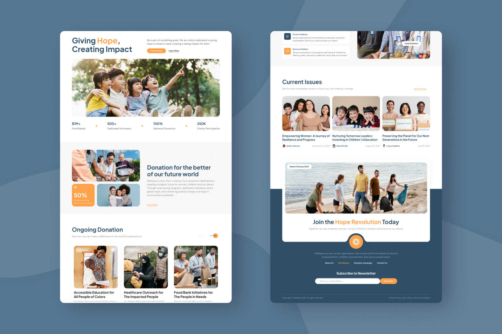 WeHope - Non-Profit Charity Landing Page WeHope - Non-Profit Charity Landing Page