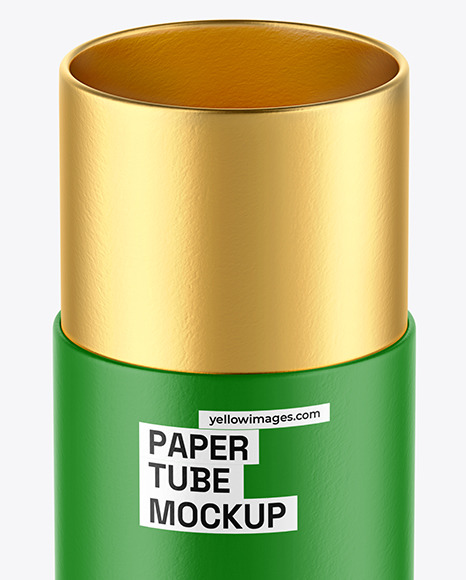 Opened Matte Paper Tube Mockup