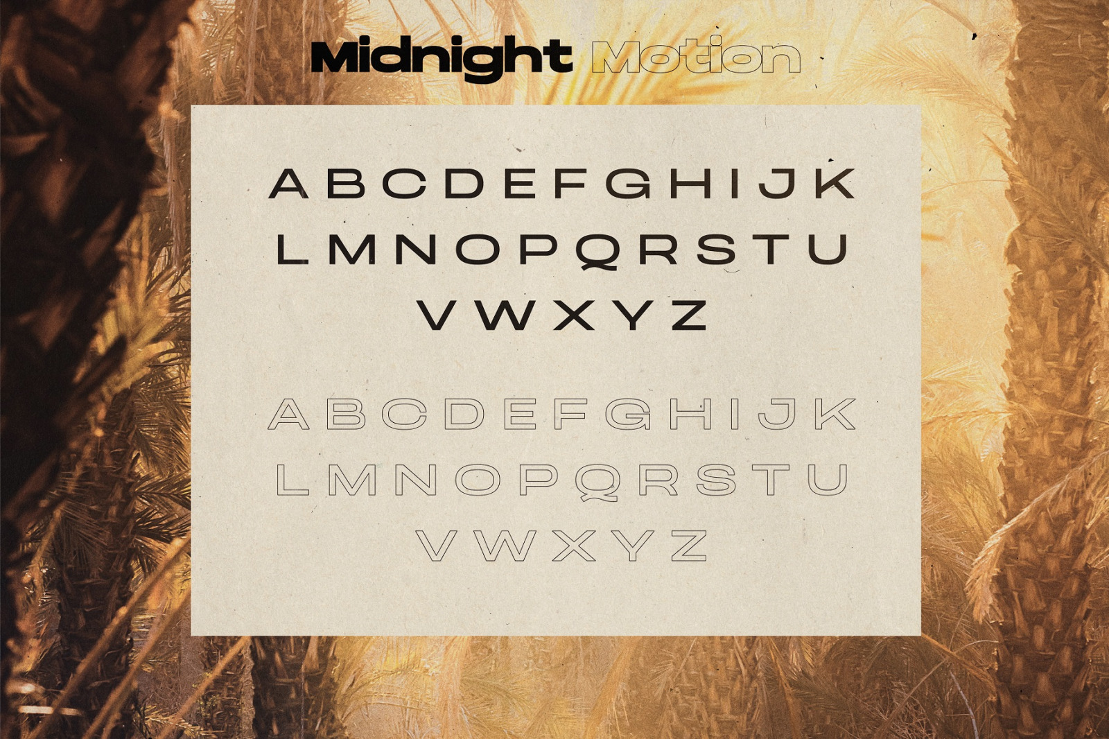 Midnight Motion - Modern Sans Typeface Midnight Motion - Modern Sans Typeface