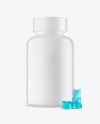 Matte Plastic Bottle with Gummies Mockup