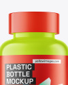 Matte Plastic Bottle with Gummies Mockup