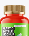 Glossy Plastic Bottle with Gummies Mockup