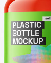 Glossy Plastic Bottle with Gummies Mockup