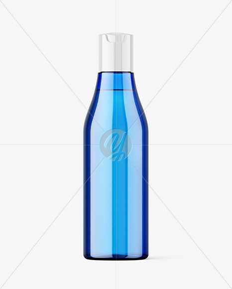 Blue Plastic Bottle Mockup