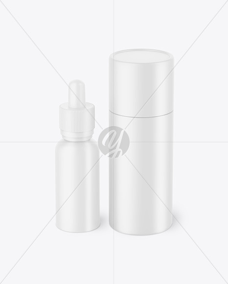 Matte Dropper Bottle w/ Tube Mockup