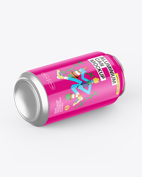 Two Aluminium Cans With Glossy Finish Mockup