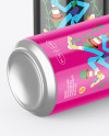 Two Aluminium Cans With Glossy Finish Mockup