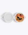 Plastic Bowl With Tom Yum Soup Mockup