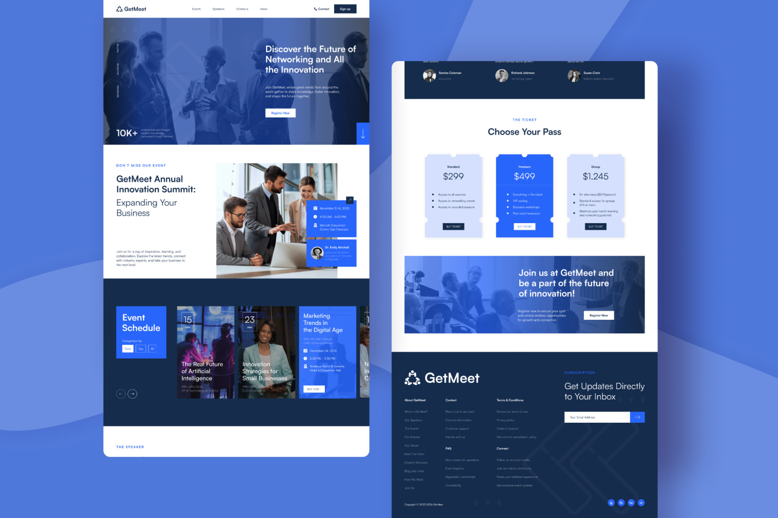 GetMeet - Event &amp; Conference Landing Page