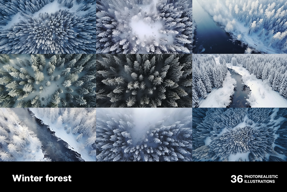 Winter forest. Winter forest.
