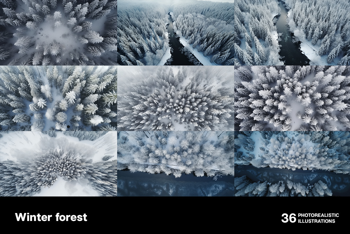 Winter forest. Winter forest.