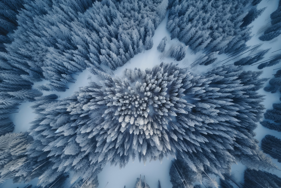 Winter forest. Winter forest.