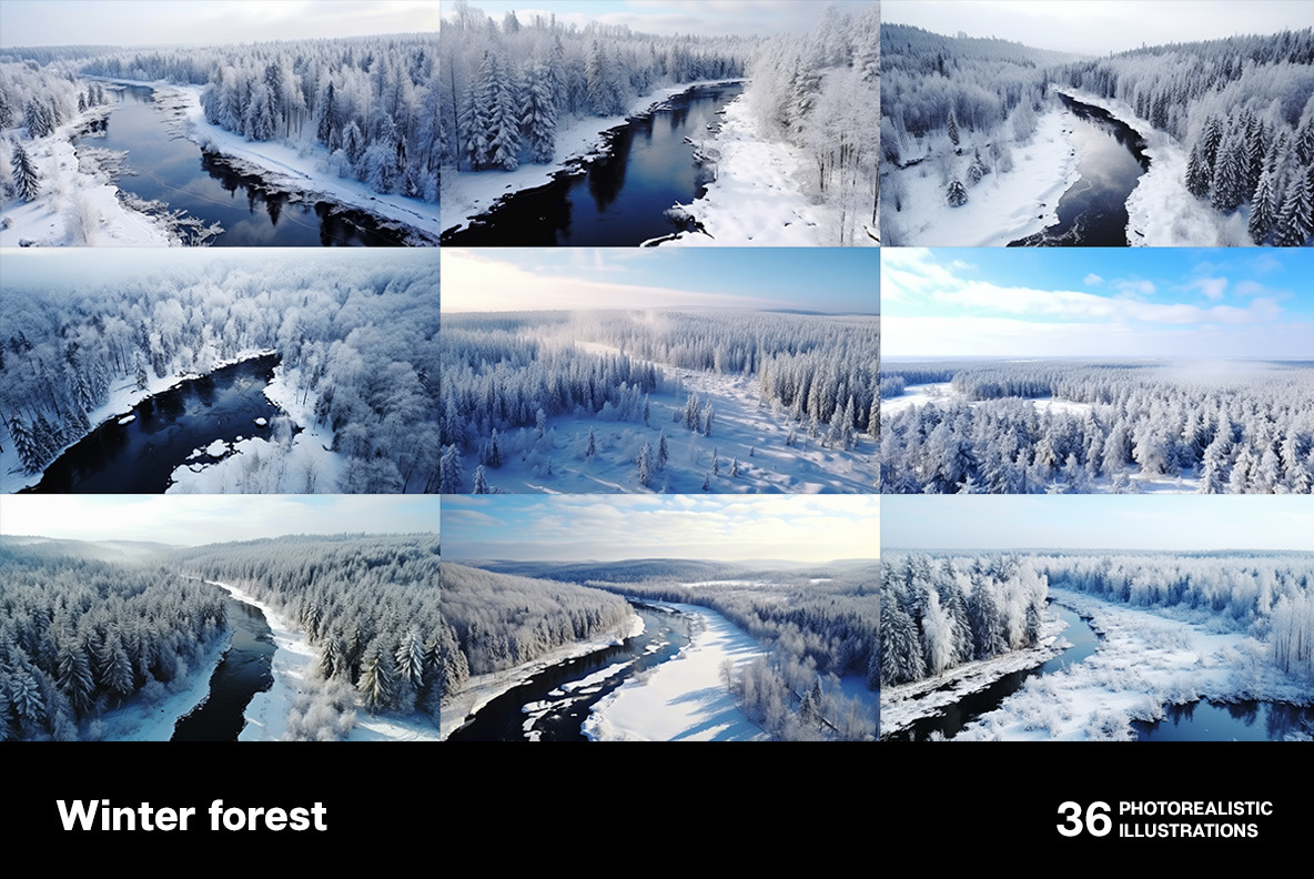 Winter forest. Winter forest.