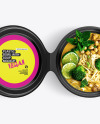 Plastic Bowl With Vegan Soup Mockup