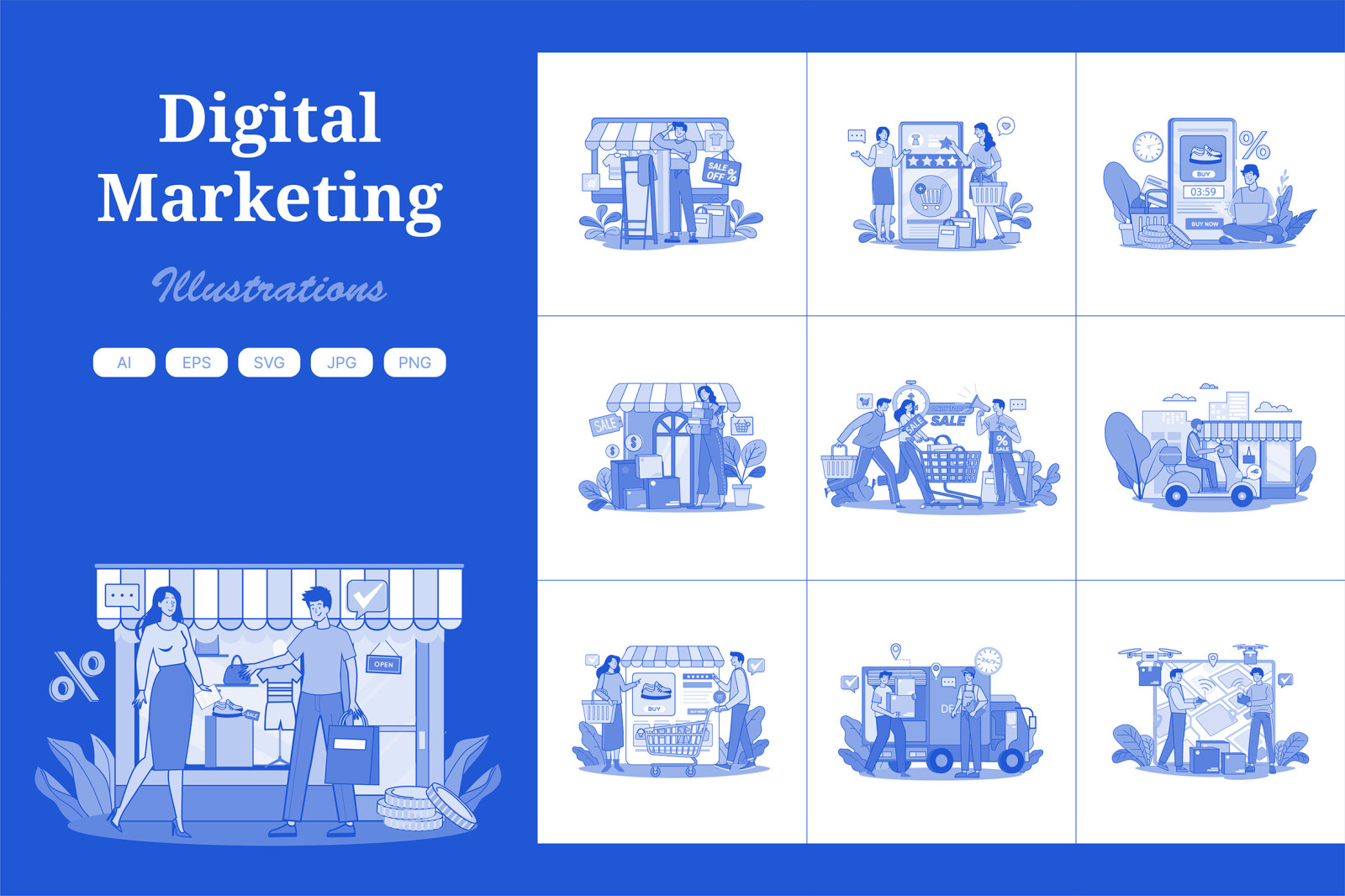 M676_Online Shopping Illustration Pack 2 M676_Online Shopping Illustration Pack 2