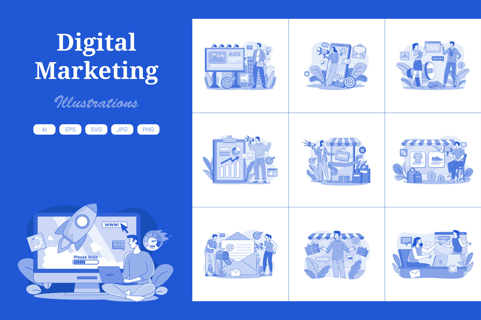 M675_Digital Marketing Illustration Pack 2