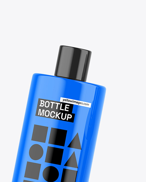 Two Glossy Cosmetic Bottles Mockup