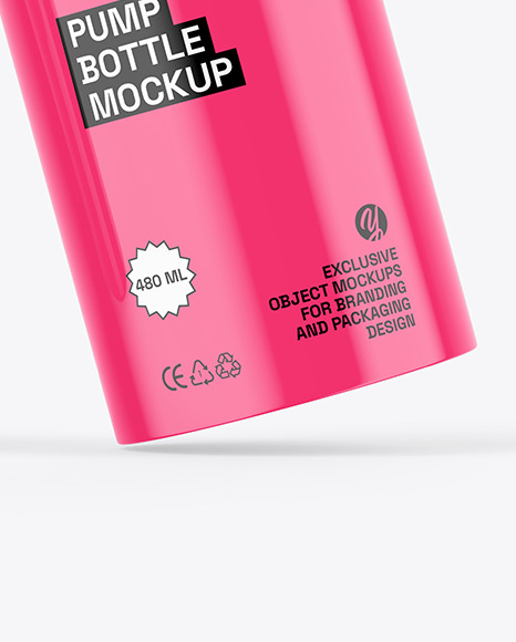 Two Glossy Cosmetic Bottles Mockup