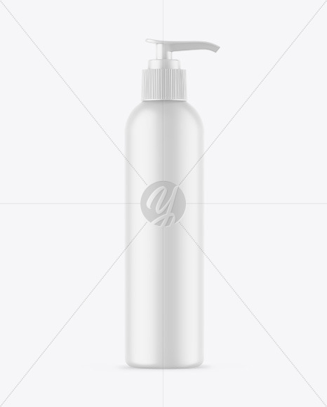 Matte Cosmetic Bottle With Pump Mockup