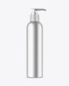 Matte Metallic Cosmetic Bottle With Pump Mockup