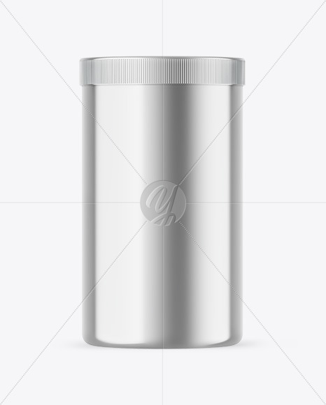 Metallic Protein Jar Mockup Metallic Protein Jar Mockup