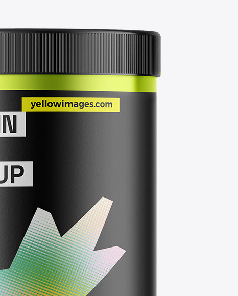 Metallic Protein Jar Mockup Metallic Protein Jar Mockup