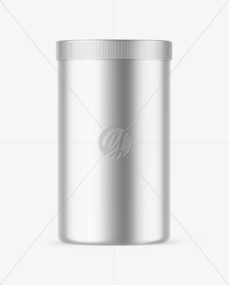 Matte Metallic Protein Jar Mockup Matte Metallic Protein Jar Mockup