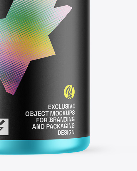 Matte Metallic Protein Jar Mockup Matte Metallic Protein Jar Mockup