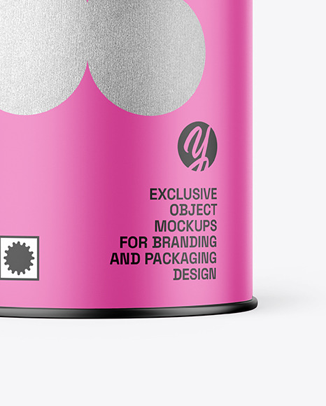 Matte Tea Tin Can Mockup