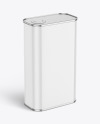 Glossy Square Tin Can Mockup