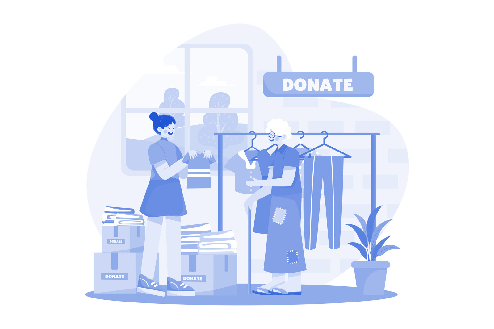 M671_Charity and Donation Illustration Pack M671_Charity and Donation Illustration Pack
