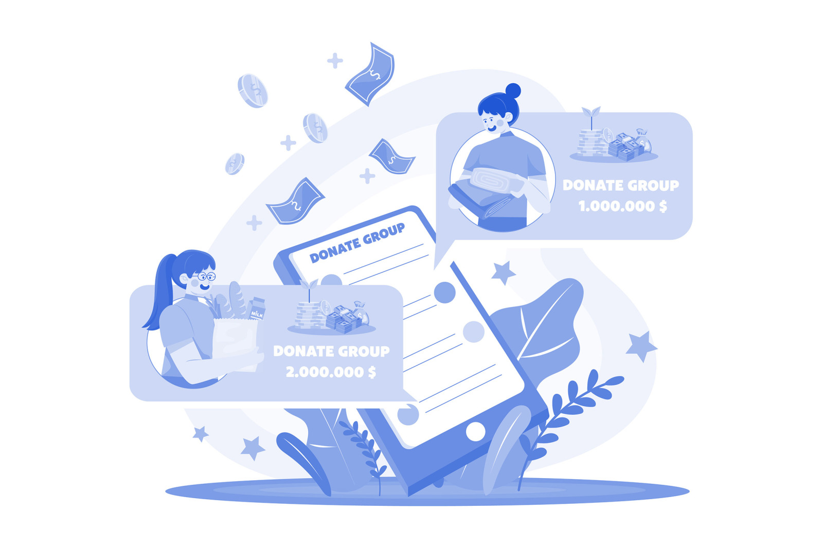 M671_Charity and Donation Illustration Pack M671_Charity and Donation Illustration Pack