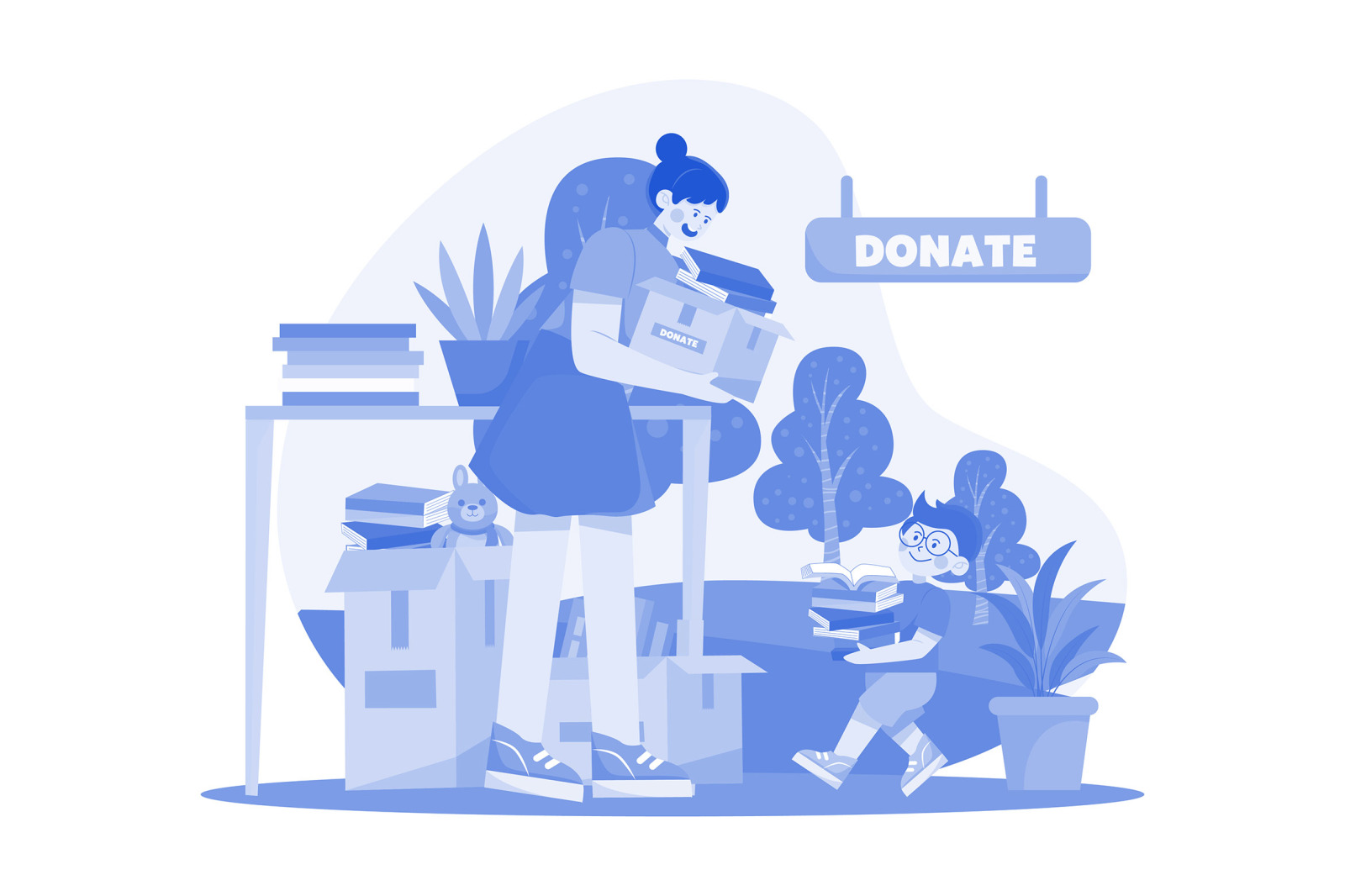 M671_Charity and Donation Illustration Pack M671_Charity and Donation Illustration Pack