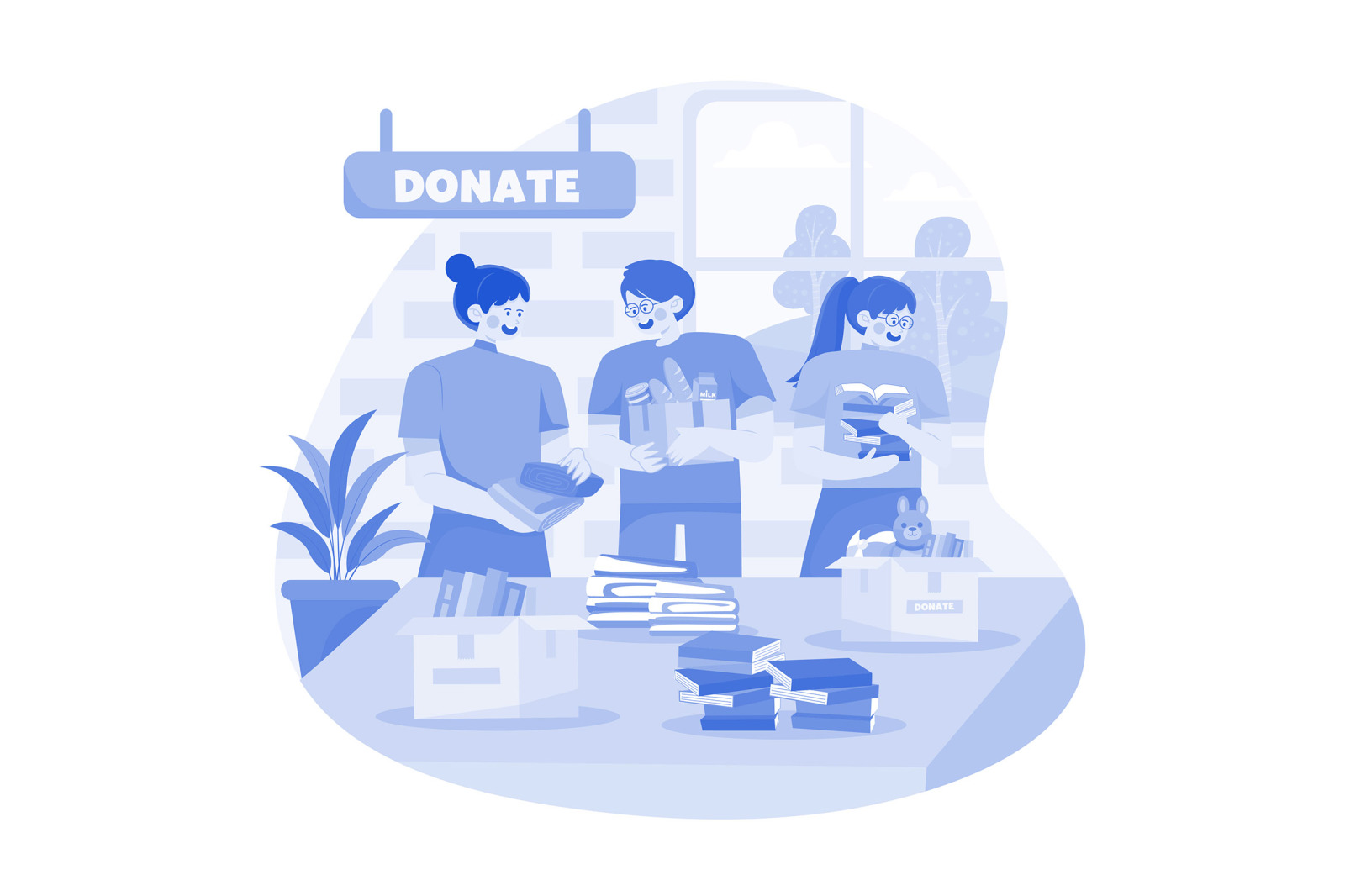 M671_Charity and Donation Illustration Pack M671_Charity and Donation Illustration Pack