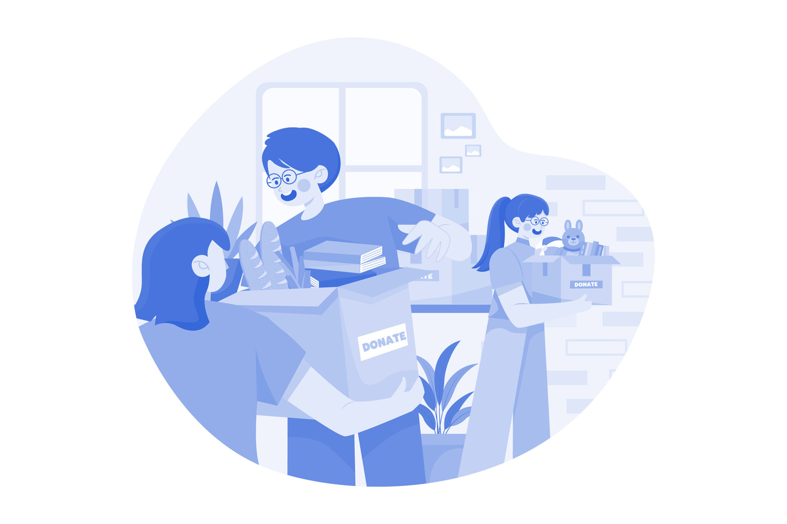 M671_Charity and Donation Illustration Pack M671_Charity and Donation Illustration Pack
