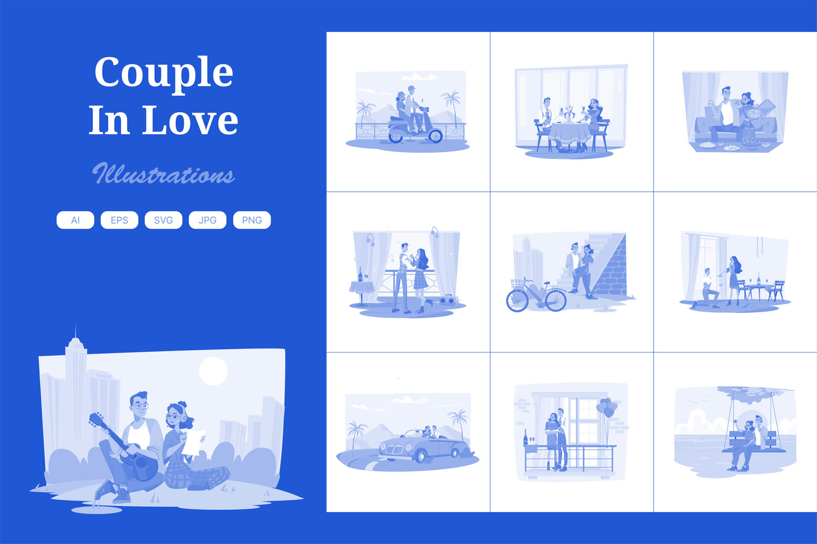 M667_Couple In Love Illustration Pack M667_Couple In Love Illustration Pack