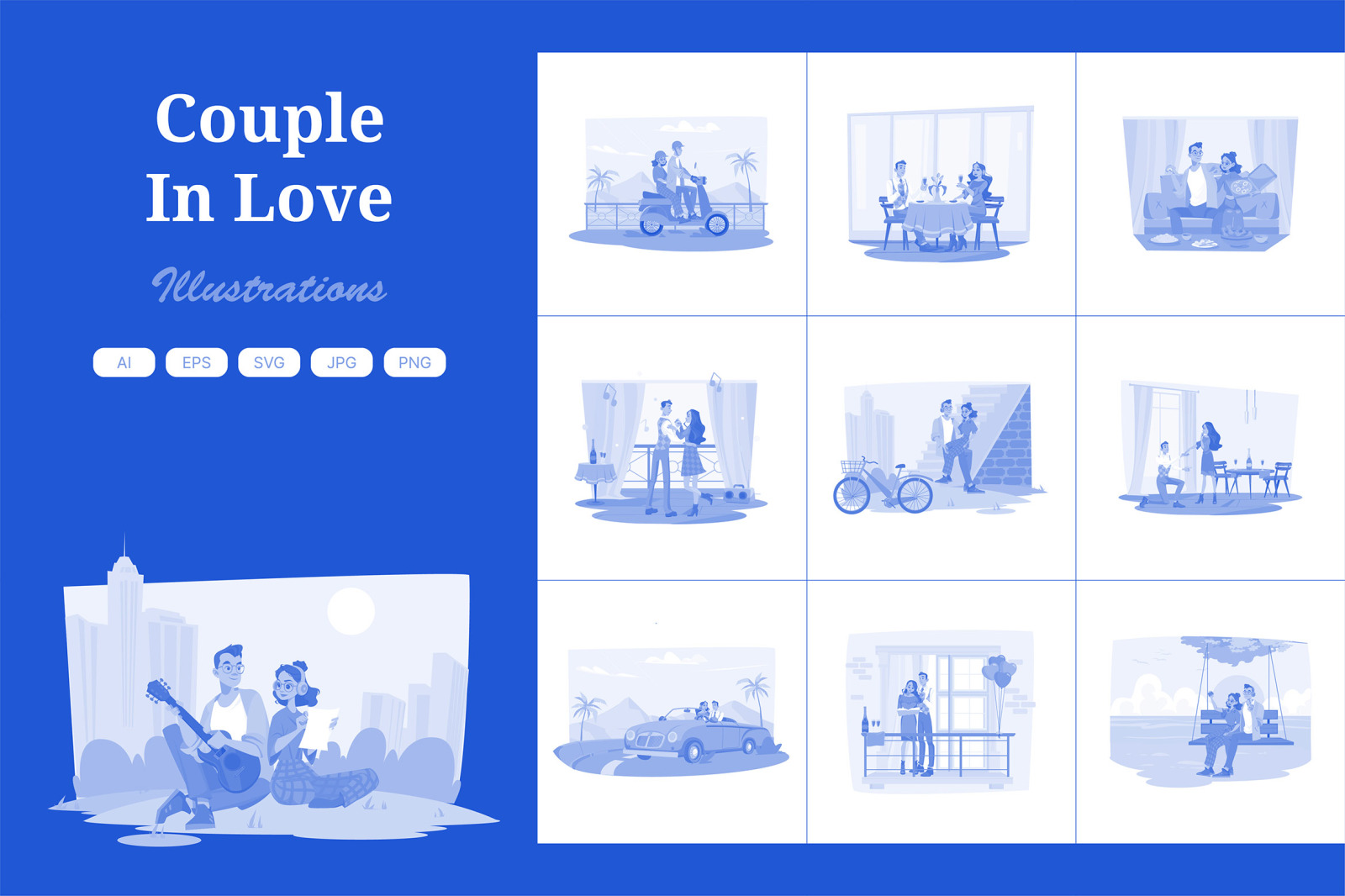 M667_Couple In Love Illustration Pack