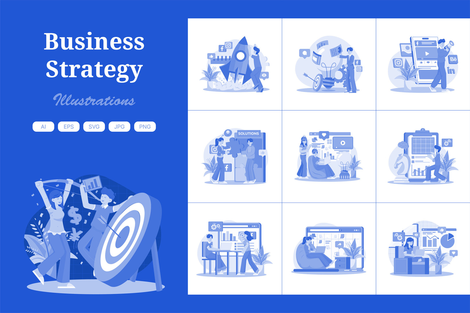 M666_Business Strategy Illustration Pack